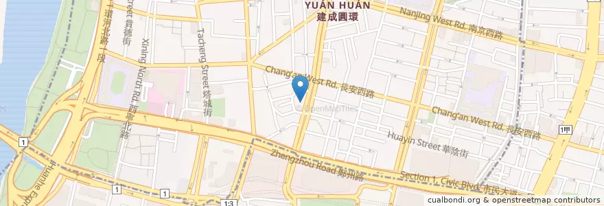 Mapa de ubicacion de 遠東國際商業銀行 en Taiwan, 新北市, Taipé, 大同區.