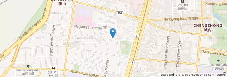Mapa de ubicacion de 瑞興商業銀行 en Тайвань, Новый Тайбэй, Тайбэй, 萬華區.