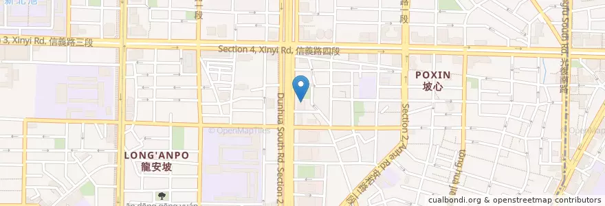 Mapa de ubicacion de 渣打國際商業銀行 en Taiwan, 新北市, Taipé, 大安區.