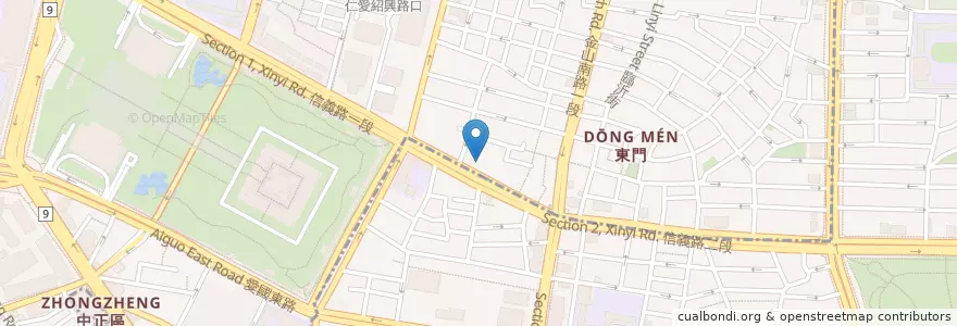 Mapa de ubicacion de 臺灣新光商業銀行 en 臺灣, 新北市, 臺北市, 中正區.