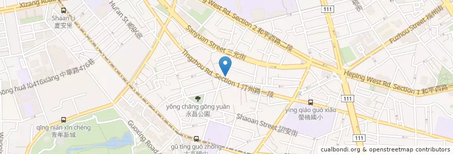 Mapa de ubicacion de 瑞興商業銀行 en Taiwan, Neu-Taipeh, Taipeh, Wanhua, Zhongzheng.