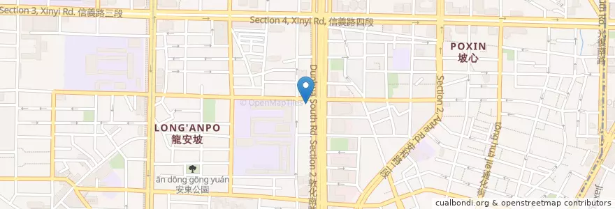 Mapa de ubicacion de 元大商業銀行 en تایوان, 新北市, تایپه, 大安區.