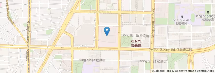 Mapa de ubicacion de 安泰商業銀行 en Тайвань, Новый Тайбэй, Тайбэй, 信義區.