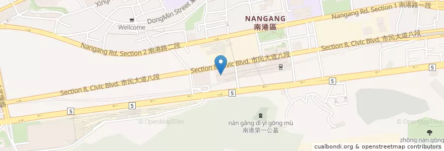 Mapa de ubicacion de 滙豐(台灣)商業銀行 en Taiwan, Nuova Taipei, Taipei, Distretto Di Nangang.