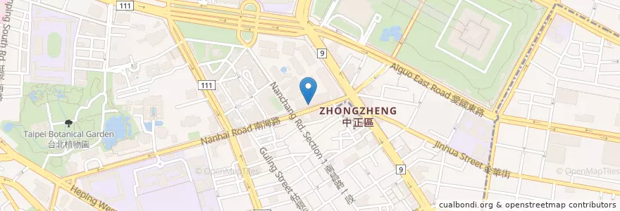 Mapa de ubicacion de 中國輸出入銀行 en 台湾, 新北市, 台北市, 中正区.
