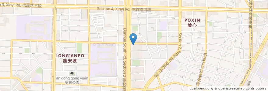 Mapa de ubicacion de 第一商業銀行 en تایوان, 新北市, تایپه, 大安區.
