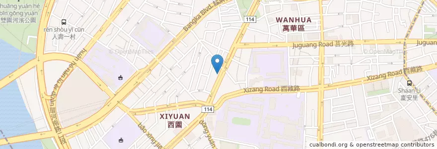 Mapa de ubicacion de 台北富邦商業銀行 en 臺灣, 新北市, 臺北市, 萬華區.