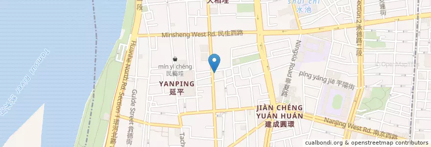 Mapa de ubicacion de 元大商業銀行 en تايوان, تايبيه الجديدة, تايبيه, 大同區.