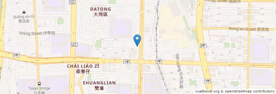Mapa de ubicacion de 合作金庫商業銀行 en Taiwan, 新北市, Taipei, 大同區.