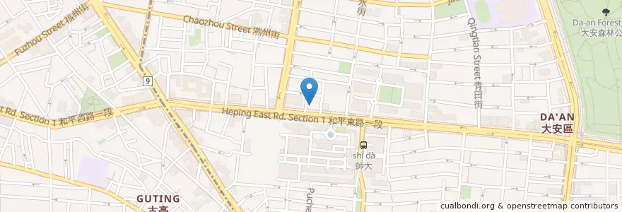 Mapa de ubicacion de 滙豐(台灣)商業銀行 en تایوان, 新北市, تایپه, 大安區.