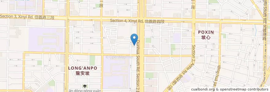 Mapa de ubicacion de 國泰世華商業銀行 en تایوان, 新北市, تایپه, 大安區.