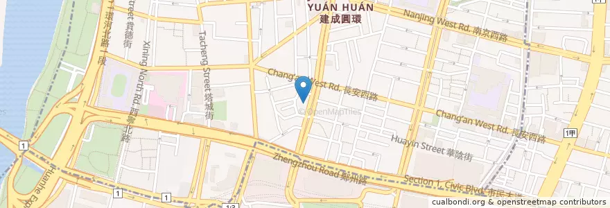Mapa de ubicacion de 遠東國際商業銀行 en Taiwan, 新北市, Taipé, 大同區.