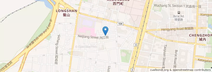 Mapa de ubicacion de 上海商業儲蓄銀行 en Taiwan, 新北市, Taipé, 萬華區.