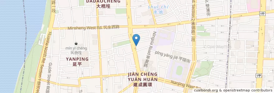 Mapa de ubicacion de 合作金庫商業銀行 en Tayvan, 新北市, Taipei, 大同區.