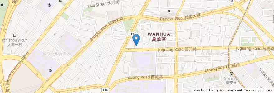 Mapa de ubicacion de 彰化商業銀行 en 臺灣, 新北市, 臺北市, 萬華區.