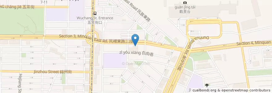 Mapa de ubicacion de 國泰世華商業銀行 en Taiwan, Neu-Taipeh, Taipeh, Songshan.