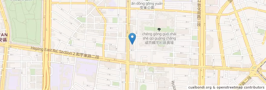 Mapa de ubicacion de 玉山商業銀行 en 타이완, 신베이 시, 타이베이시, 다안 구.