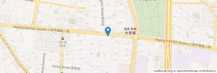 Mapa de ubicacion de Taishin International Bank en Taiwan, New Taipei, Taipei, Da'an District.