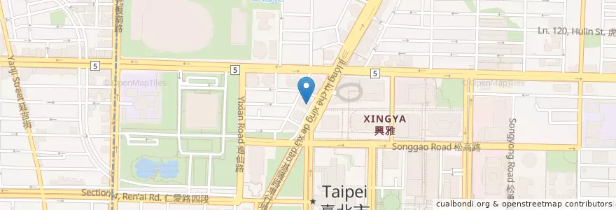 Mapa de ubicacion de 遠東國際商業銀行 en Taiwan, 新北市, Taipé, 信義區.