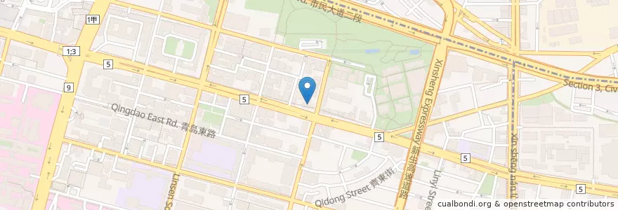 Mapa de ubicacion de 星展(台灣)商業銀行 en 臺灣, 新北市, 臺北市, 中正區.