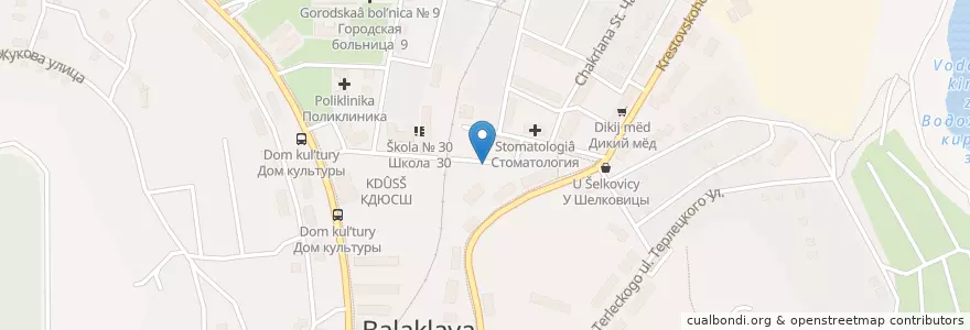 Mapa de ubicacion de Суши box en Rusia, Южный Федеральный Округ, Sebastopol, Севастополь, Балаклавский Район, Балаклавский Округ.