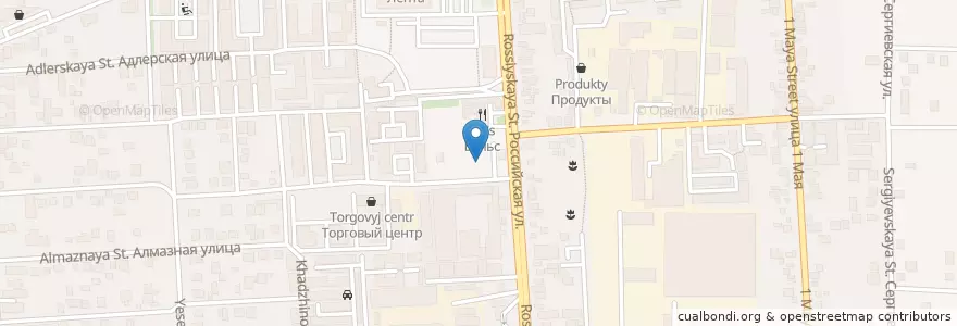Mapa de ubicacion de Фреш en Russia, South Federal District, Krasnodar Krai, Krasnodar Municipality.