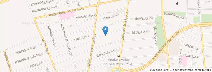 Mapa de ubicacion de دانشگاه عدالت en Irão, Teerã, شهرستان تهران, Teerã, بخش مرکزی شهرستان تهران.