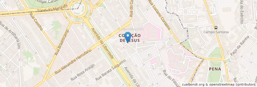 Mapa de ubicacion de Aruki Sushi Delivery en Portugal, Área Metropolitana De Lisboa, Lissabon, Grande Lisboa, Lissabon, Santo António.