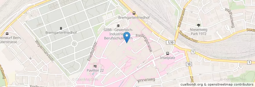 Mapa de ubicacion de Luna en Suíça, Berna, Verwaltungsregion Bern-Mittelland, Verwaltungskreis Bern-Mittelland, Bern.