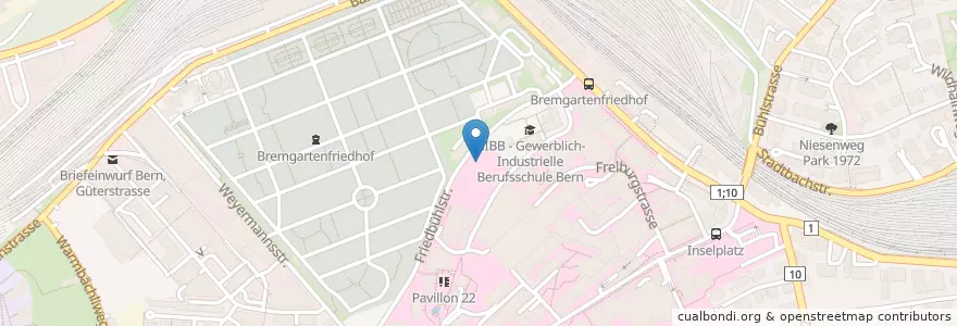 Mapa de ubicacion de Fiori en Швейцария, Берн, Verwaltungsregion Bern-Mittelland, Verwaltungskreis Bern-Mittelland, Bern.