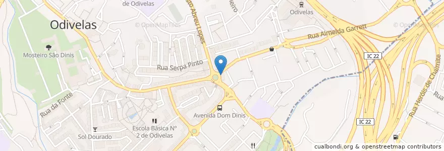 Mapa de ubicacion de Casa dos Frangos de Moscavide (Loja 4) en البرتغال, Área Metropolitana De Lisboa, Lisboa, Grande Lisboa, Odivelas, Odivelas.