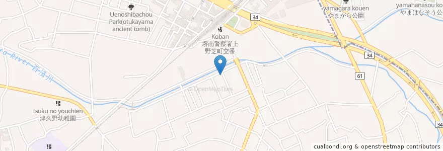 Mapa de ubicacion de ひじい耳鼻咽喉科 en Japan, Präfektur Osaka, 堺市, 西区.