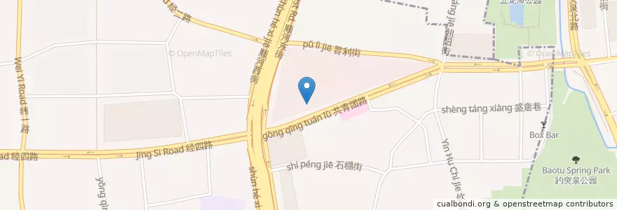 Mapa de ubicacion de 汉堡王 en 中国, ツャントン;山東, チーナン;済南市, 市中区.