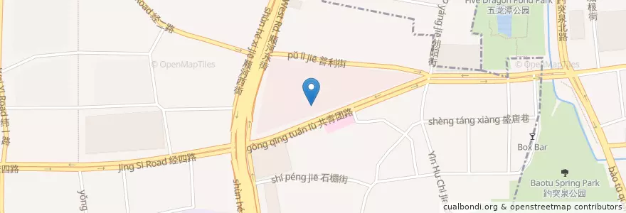 Mapa de ubicacion de Papa Randy en 중국, 산둥성, 济南市, 市中区.