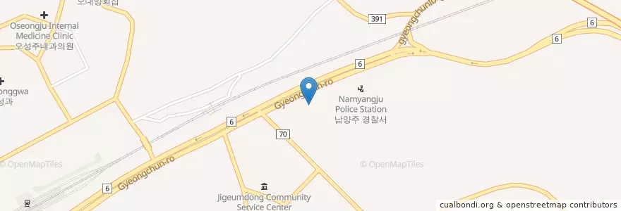 Mapa de ubicacion de 의정부지방법원 en کره جنوبی, گیونگی-دو, 남양주.