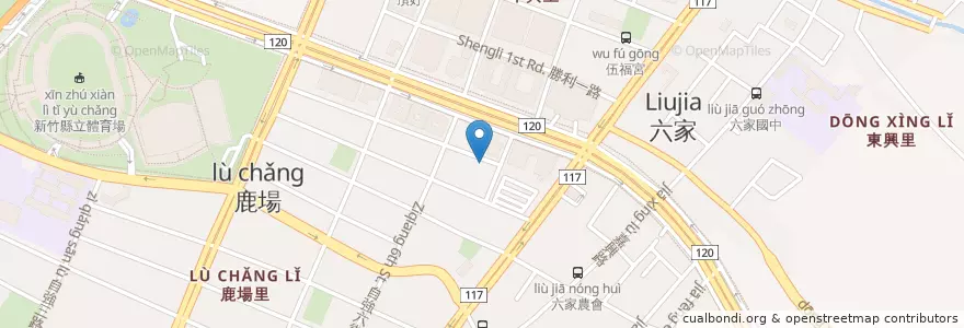 Mapa de ubicacion de Foodman en 臺灣, 臺灣省, 新竹縣, 竹北市.