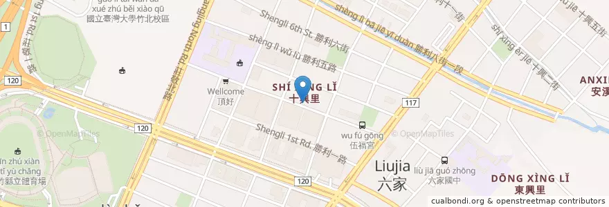 Mapa de ubicacion de 雲南麵店 en 臺灣, 臺灣省, 新竹縣, 竹北市.