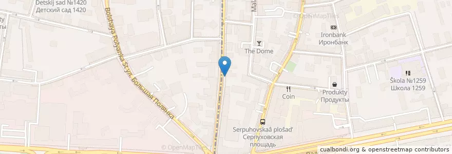 Mapa de ubicacion de Береке en Russia, Distretto Federale Centrale, Москва, Центральный Административный Округ, Район Замоскворечье.