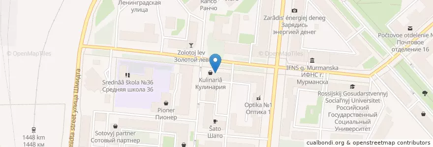 Mapa de ubicacion de Тарелка столовая en Russie, District Fédéral Du Nord-Ouest, Oblast De Mourmansk, Городской Округ Мурманск.