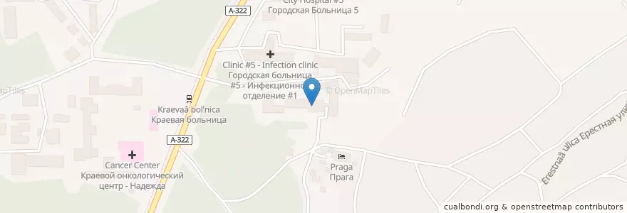 Mapa de ubicacion de Обь Санаторий en ロシア, シベリア連邦管区, アルタイ地方, バルナウル管区.