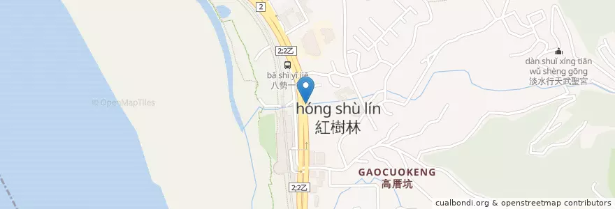 Mapa de ubicacion de 大排檔 en 타이완, 신베이 시, 단수이 구.