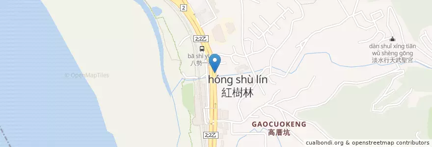 Mapa de ubicacion de からあげとよ en 台湾, 新北市, 淡水区.