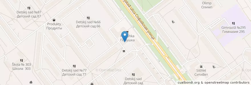 Mapa de ubicacion de Бионика en Russie, District Fédéral Du Nord-Ouest, Oblast De Léningrad, Saint-Pétersbourg, Фрунзенский Район, Округ № 72.