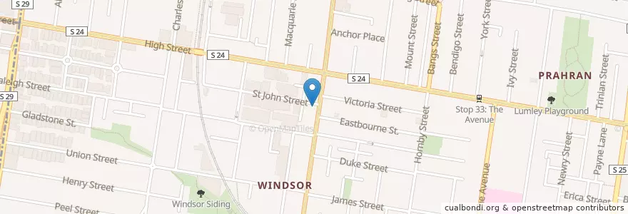Mapa de ubicacion de Grill'd en Avustralya, Victoria, City Of Stonnington.