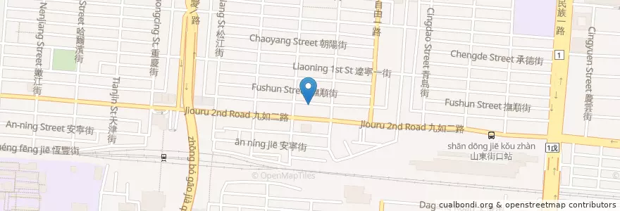 Mapa de ubicacion de 喬的意百種料理 en Tayvan, Kaohsiung, 三民區.