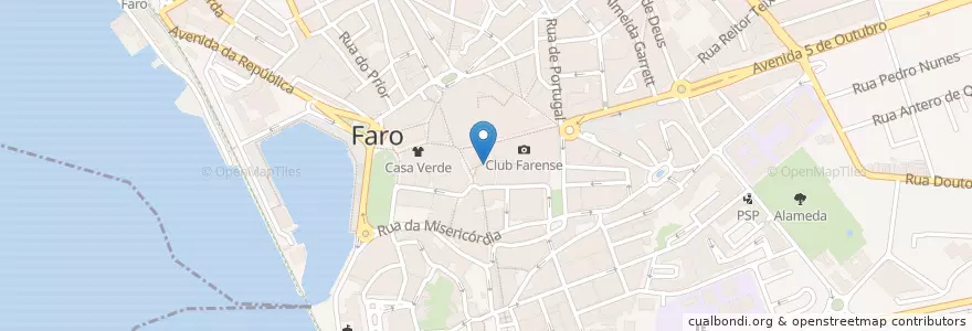 Mapa de ubicacion de 8 Tapas en ポルトガル, Algarve, Algarve, Faro, Faro, Faro.