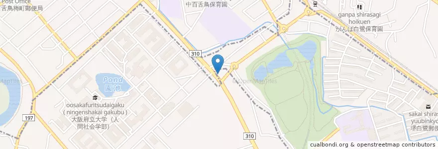 Mapa de ubicacion de 八剣伝 白鷺店 en Japão, 大阪府, 堺市, 東区.