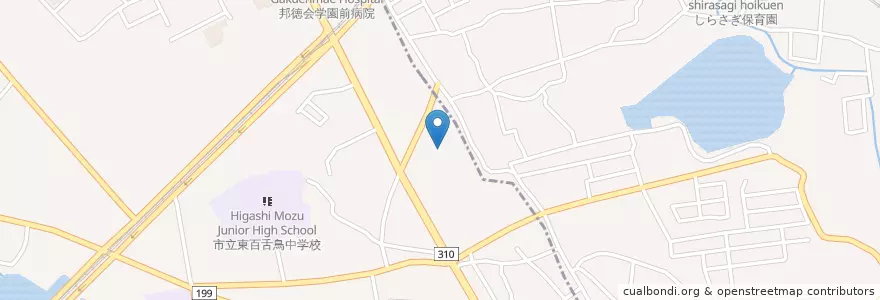 Mapa de ubicacion de おるおる en Japan, 大阪府, 堺市, 東区.