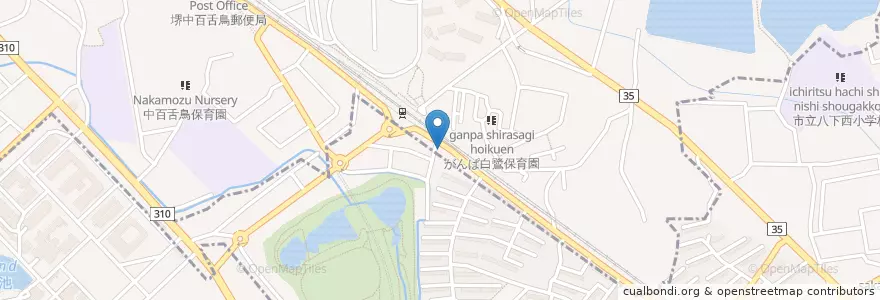 Mapa de ubicacion de モモ 白鷺店 en Japan, 大阪府, 堺市, 東区, 北区.
