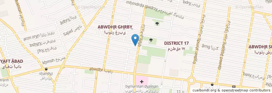 Mapa de ubicacion de مسجد رسول اکرم ( ص ) اسنق en 伊朗, 德黑兰, شهرستان تهران, 德黑蘭, بخش مرکزی شهرستان تهران.